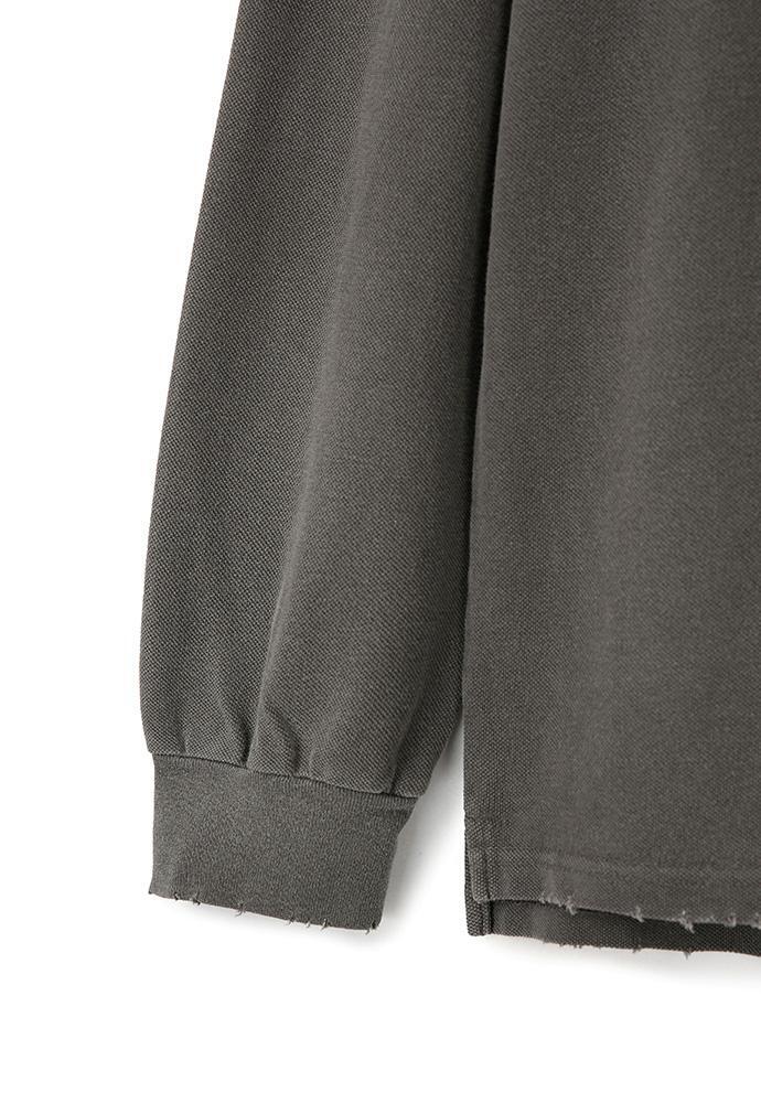 Art if acts - Damaged Pique Polo Shirt (Faded Charcoal) product image 13 | TRAB K-Fashion Australia