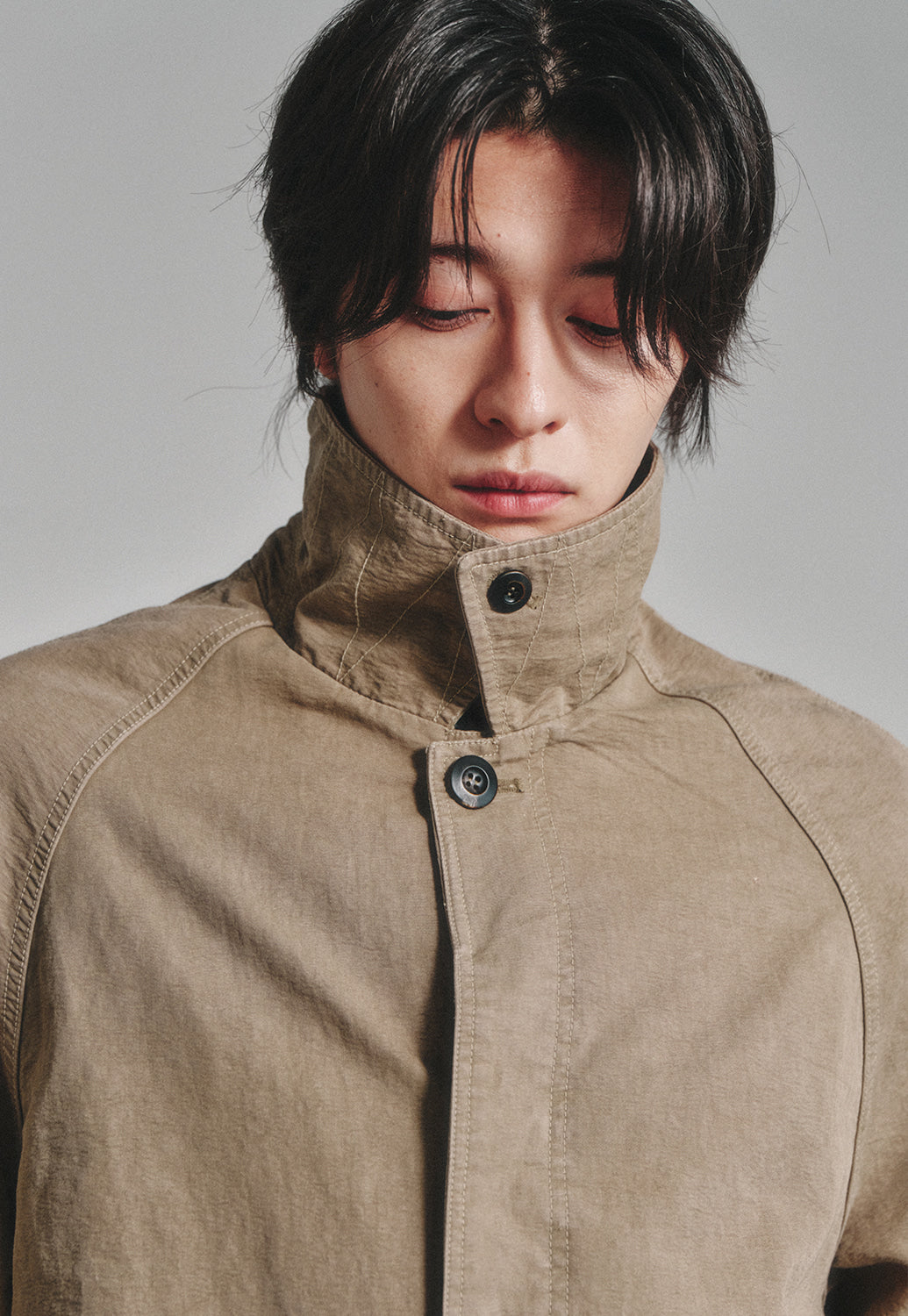 Art if acts - Garment Washed Bal Collar Coat (Cave) product image 6 | TRAB K-Fashion Australia