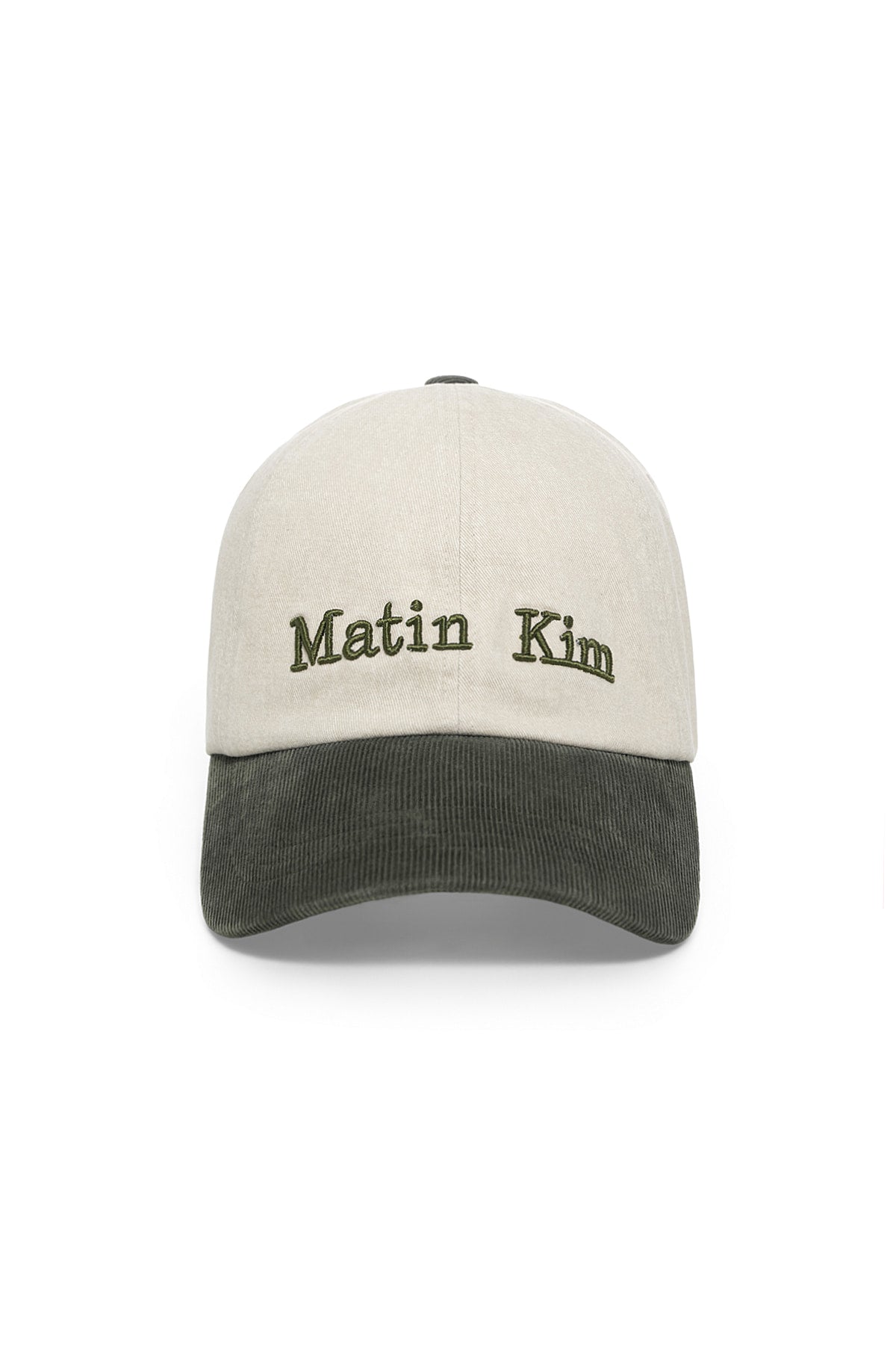 Matin Kim - Matin Classic Logo Corduroy Brim Ball Cap (Cream) product image 1 | TRAB K-Fashion Australia