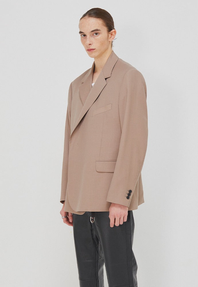 Tonywack - Clip Half-Double Blazer (Musk Beige) product image 1 | TRAB K-Fashion Australia