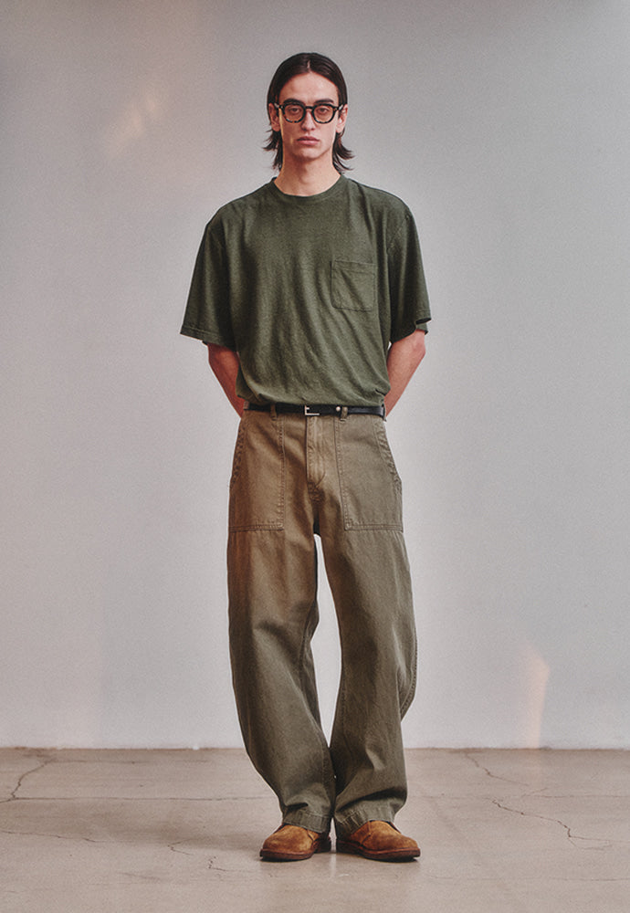 Art if acts - Curved Fatigue Trousers (Olive) product image 2 | TRAB K-Fashion Australia