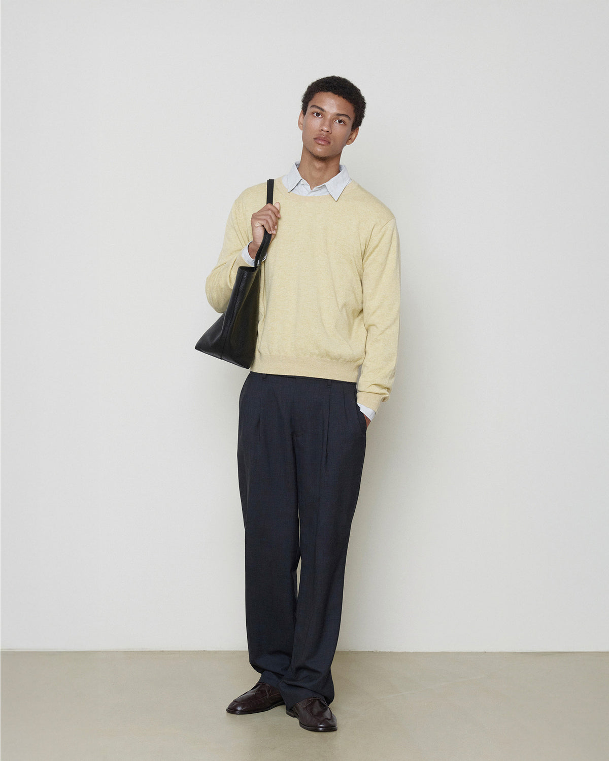 Brownyard - Super Light Cashmere Sweater (Light Yellow) product image 1 | TRAB K-Fashion Australia