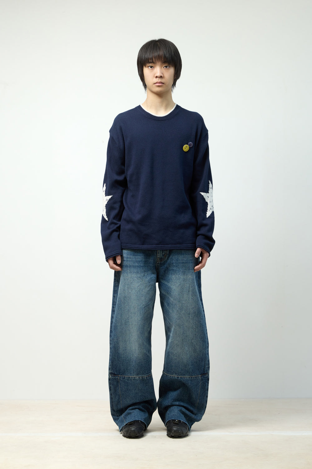 Hatchingroom - Flare Button Jeans Washed (Blue) product image 10 | TRAB K-Fashion Australia