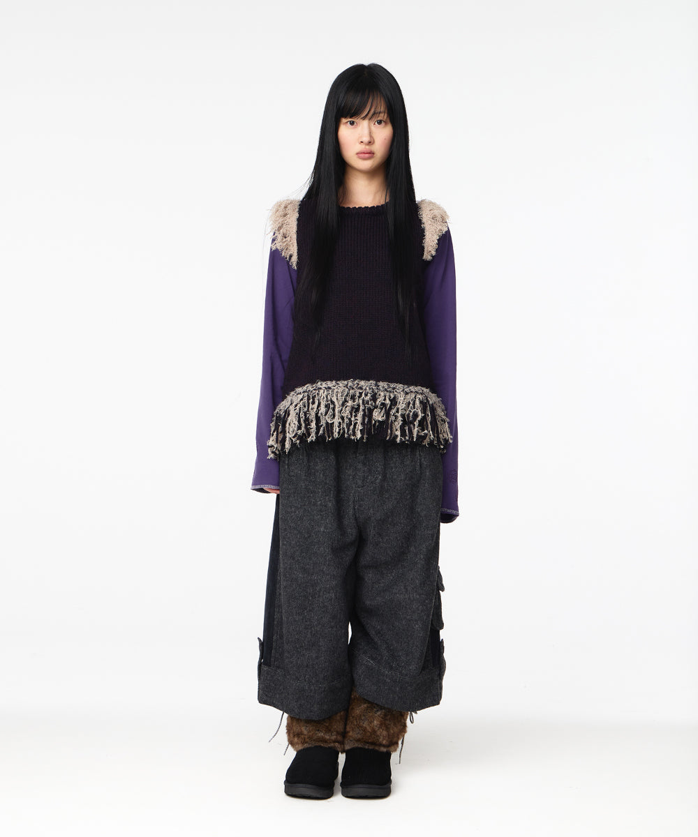 Coyseio - Side Panel Wide Pants (Dark Grey) product image 8 | TRAB K-Fashion Australia