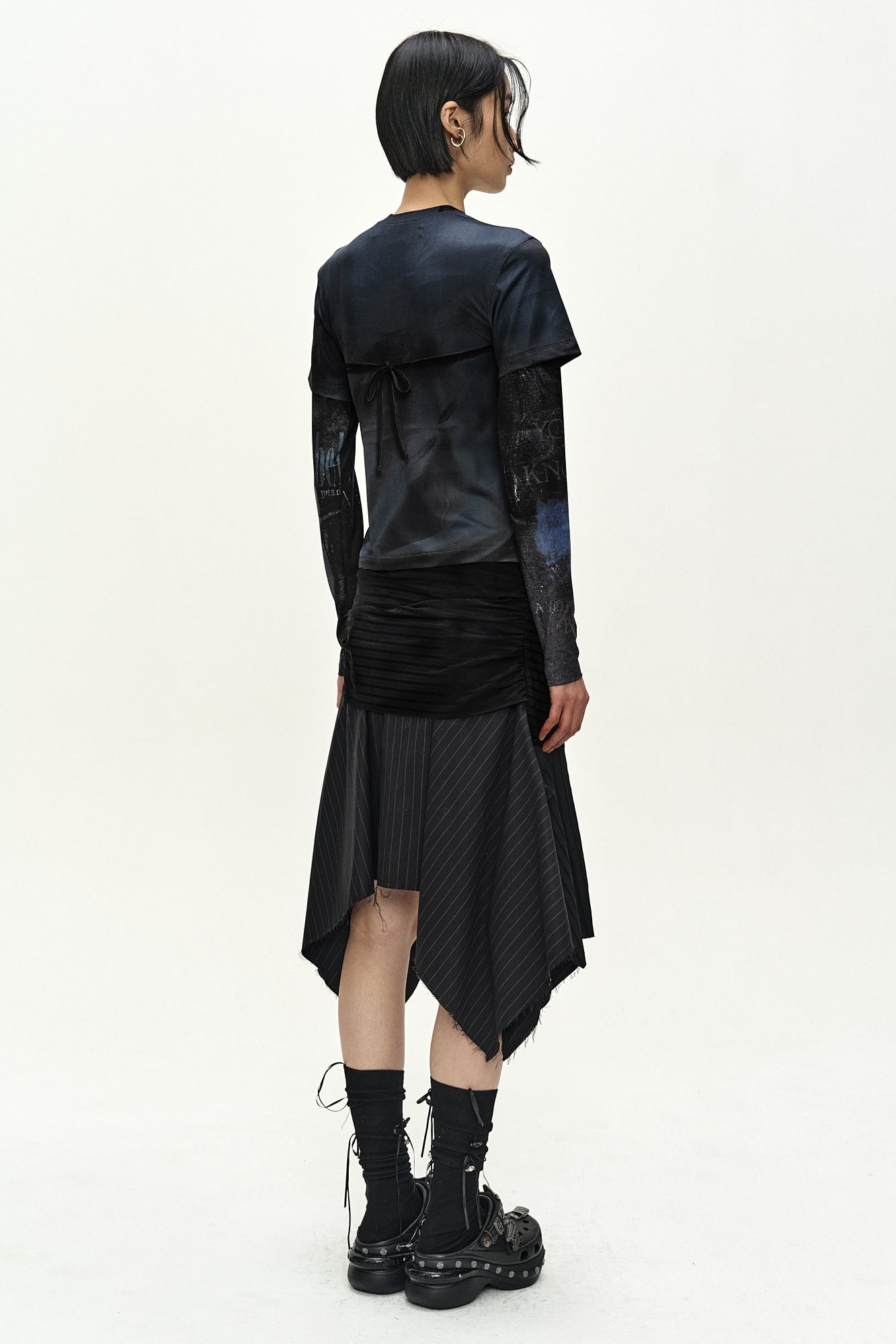 Andersson Bell - Rock Archive Layered T-Shirt (black) (Black) product image 3 | TRAB K-Fashion Australia