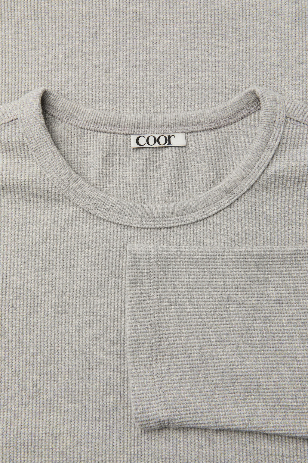 Coor - Regular Fit Waffle Long Sleeve (Melange Gray) product image 5 | TRAB K-Fashion Australia