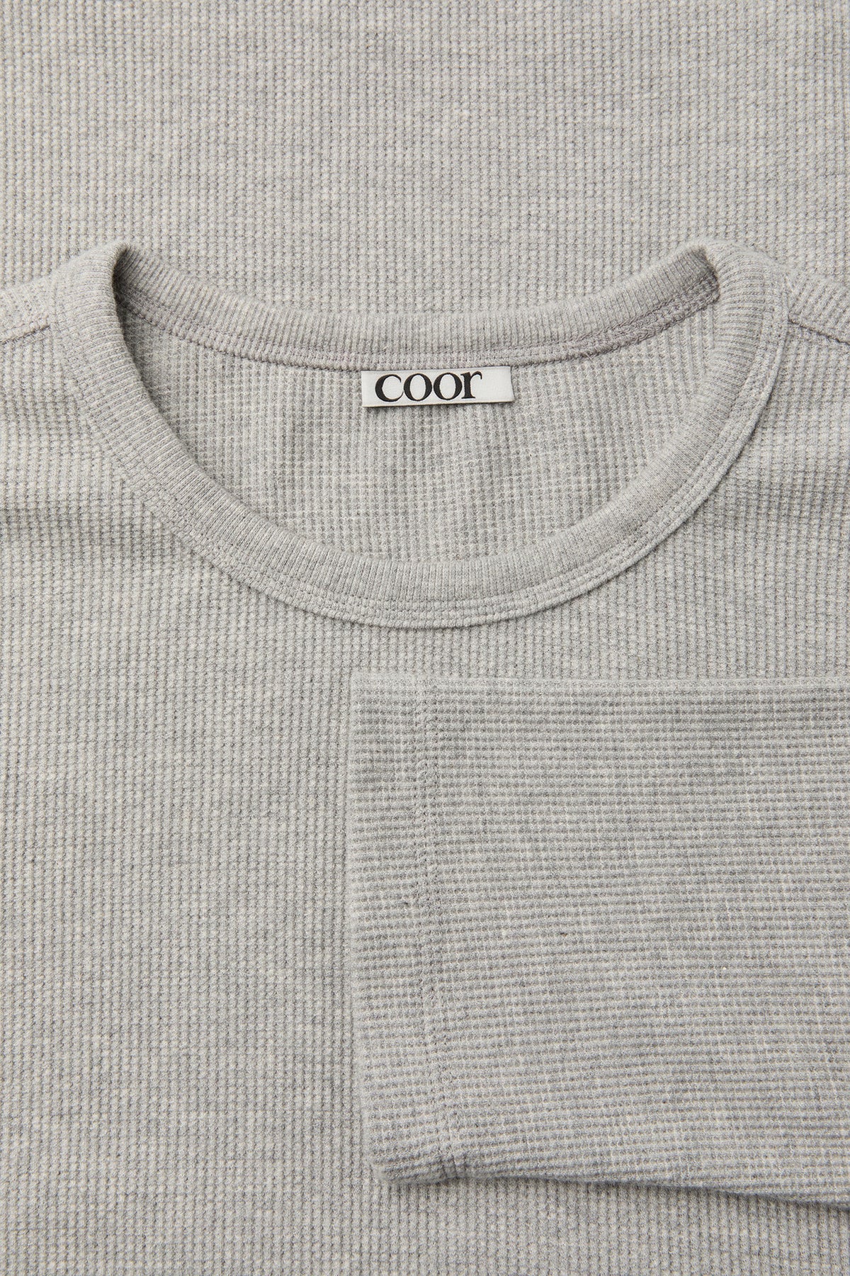 Coor - Regular Fit Waffle Long Sleeve (Melange Gray) product image 5 | TRAB K-Fashion Australia