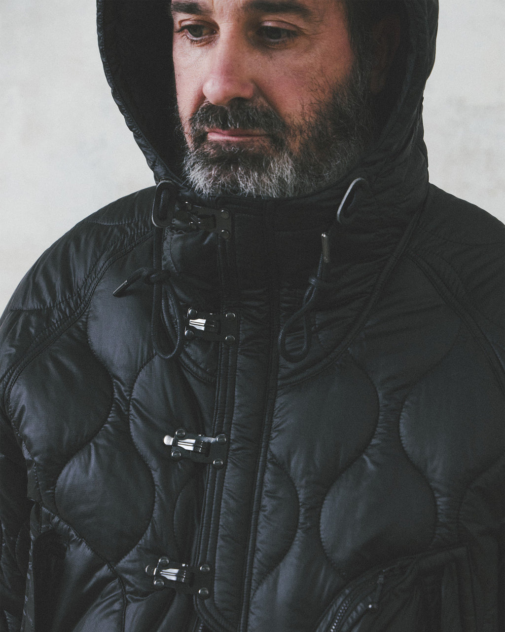 Eastlogue - Deck Hoodie Parka (Quilted Black) product image 4 | TRAB K-Fashion Australia
