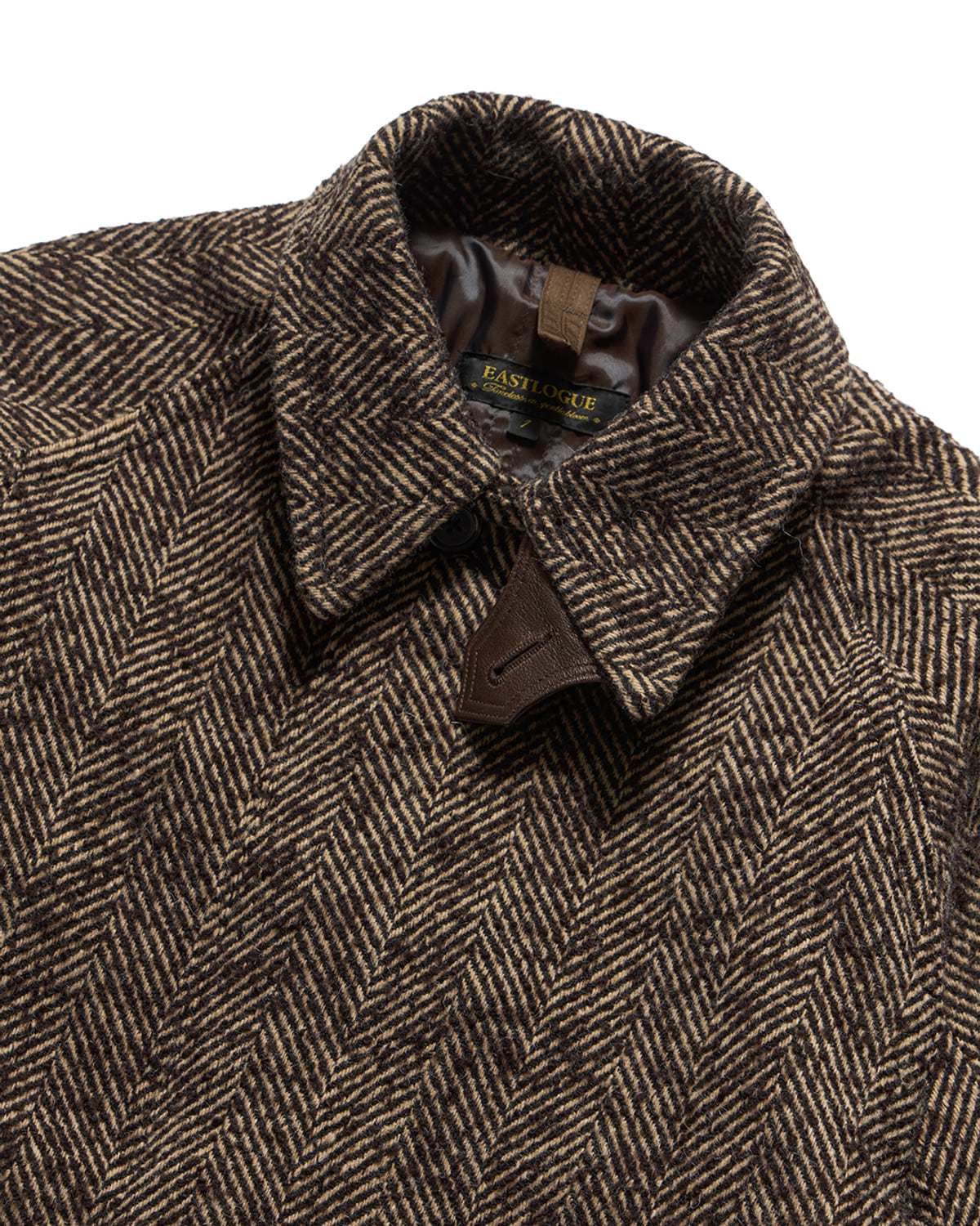 Eastlogue - Highland Balmacaan Coat (D.brown Herringbone Wool) product image 3 | TRAB K-Fashion Australia