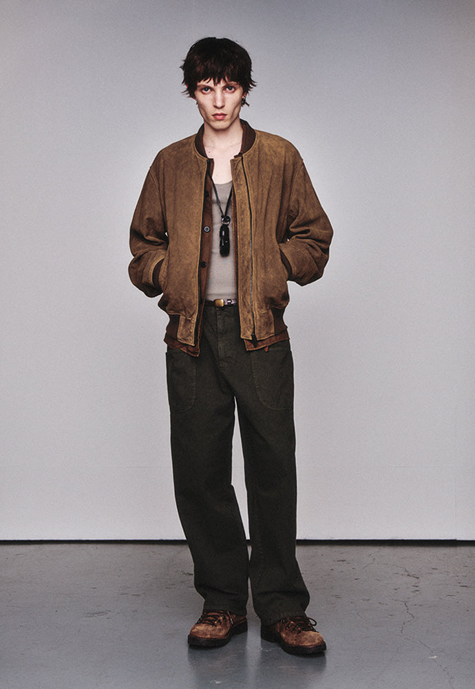 Art if acts - Garment Washed Suede Blouson (Taupe) product image 4 | TRAB K-Fashion Australia