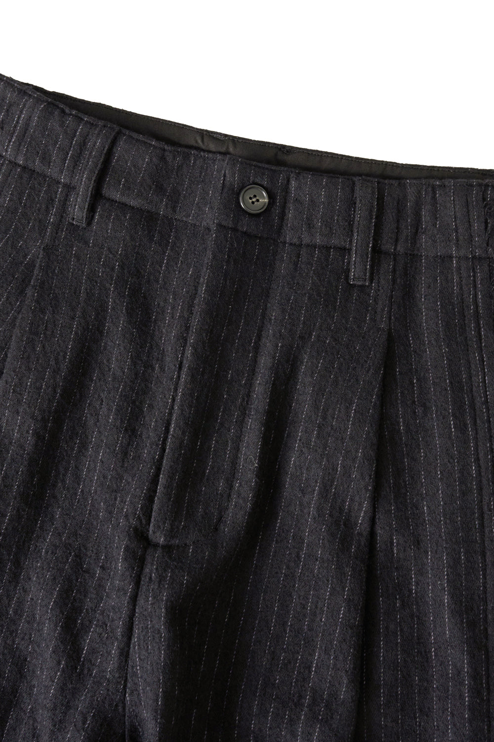 Hatchingroom - Hairy Deep Pleats Trousers Stripe (Black) product image 3 | TRAB K-Fashion Australia