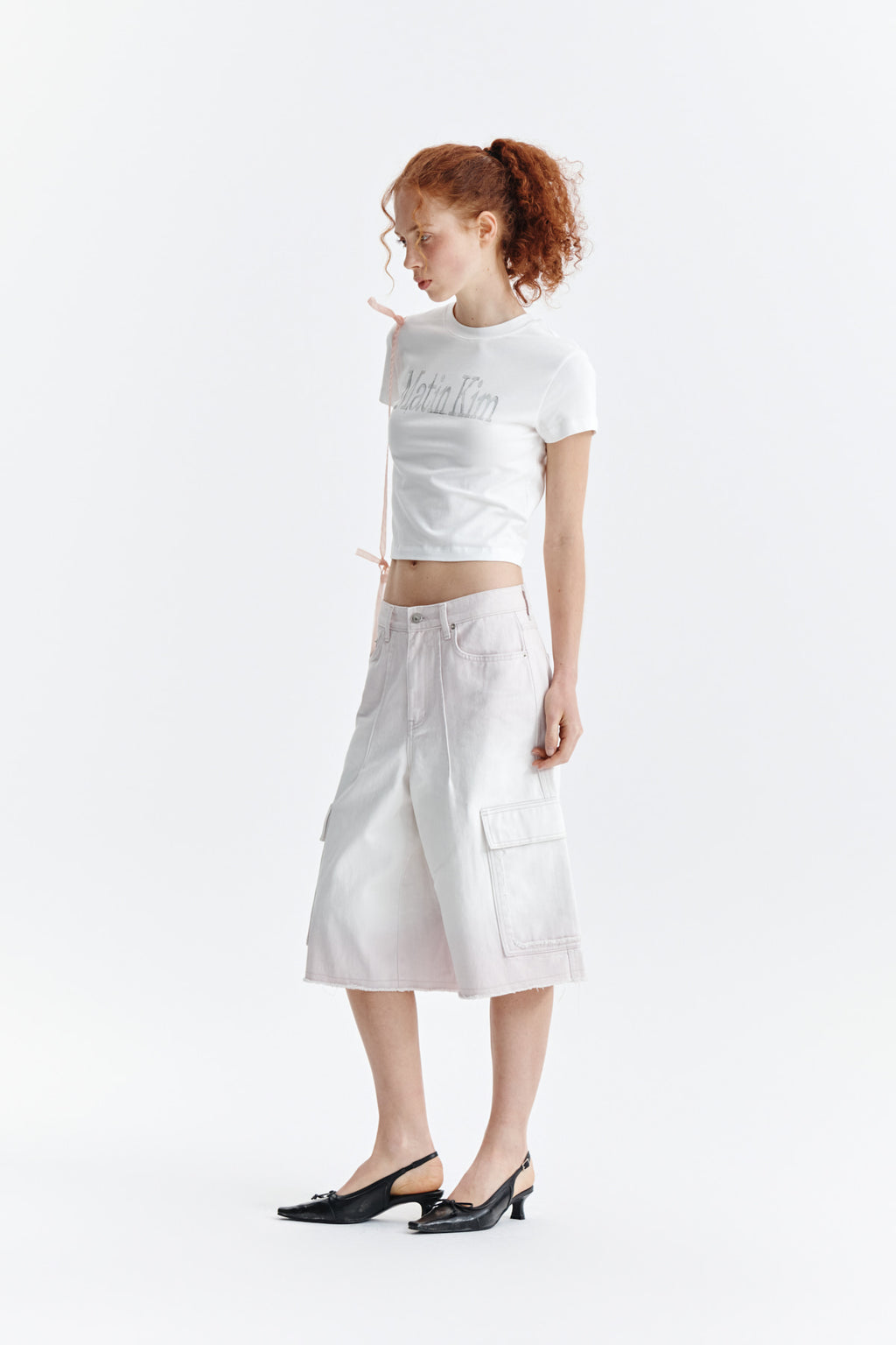 Matin Kim - Pattern Artwork Logo Crop Top (White) product image 8 | TRAB K-Fashion Australia
