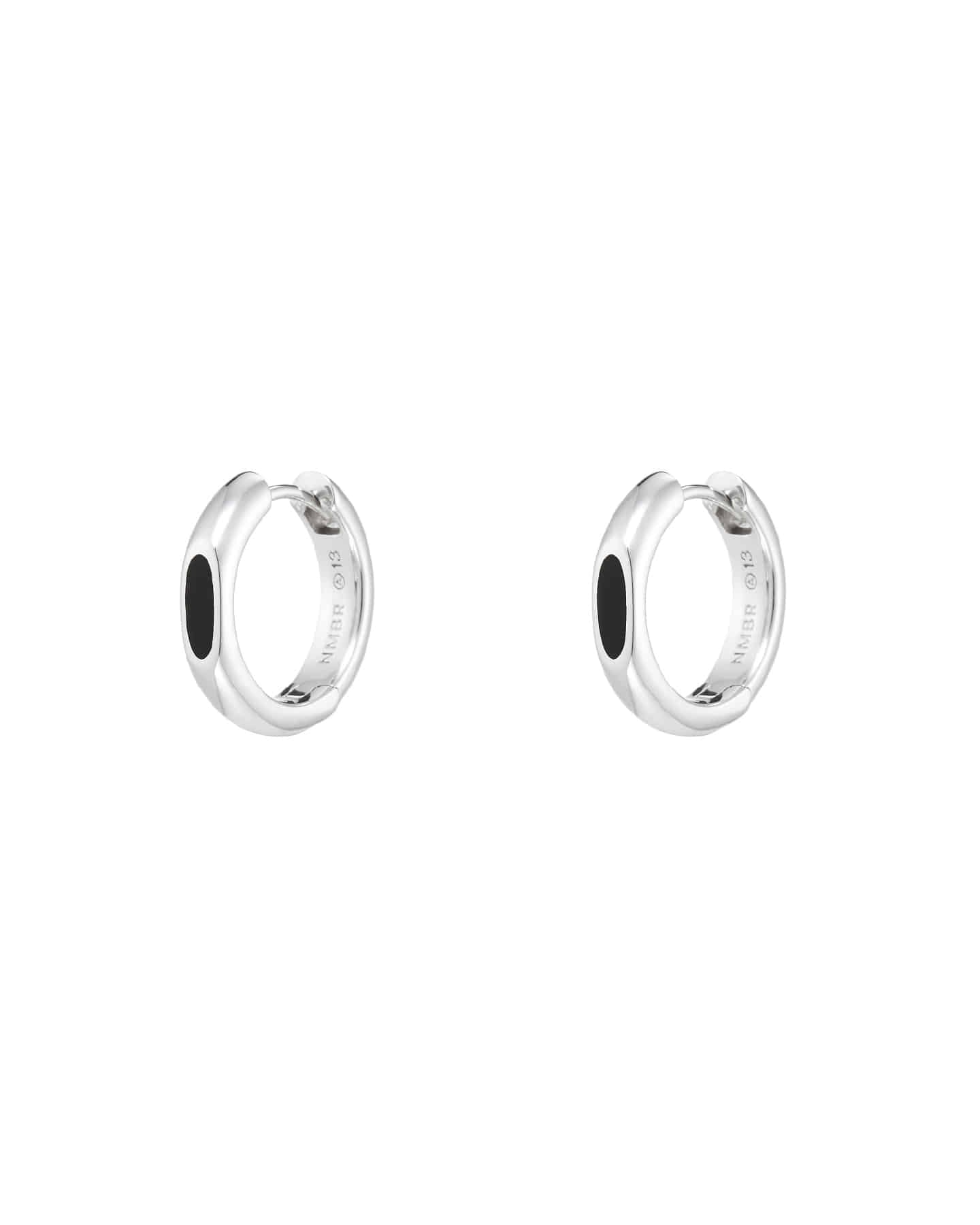 Numbering - Colored Signet Hoop Earrings #8293 product image 3 | TRAB K-Fashion Australia