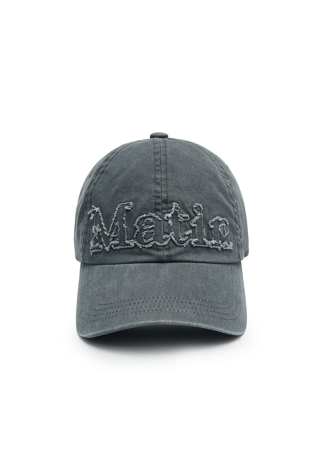 Matin Kim - Rough Cut Applique Ball Cap (Grey) product image 1 | TRAB K-Fashion Australia