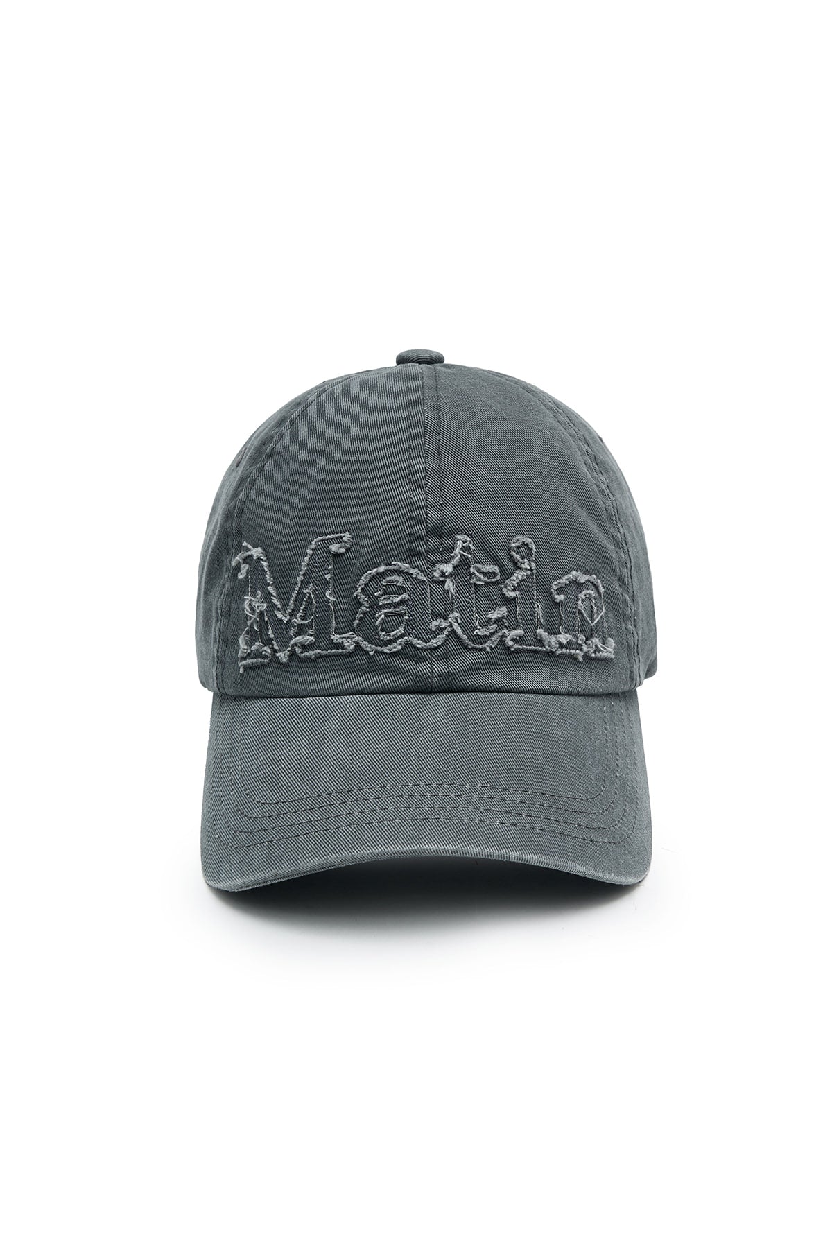 Matin Kim - Rough Cut Applique Ball Cap (Grey) product image 1 | TRAB K-Fashion Australia