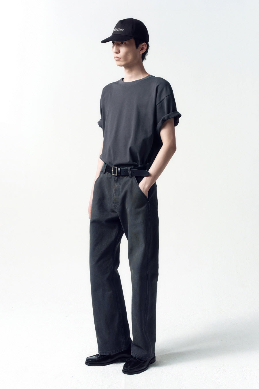 Insilence - Back Print Logo T-Shirt (Charcoal) product image 3 | TRAB K-Fashion Australia