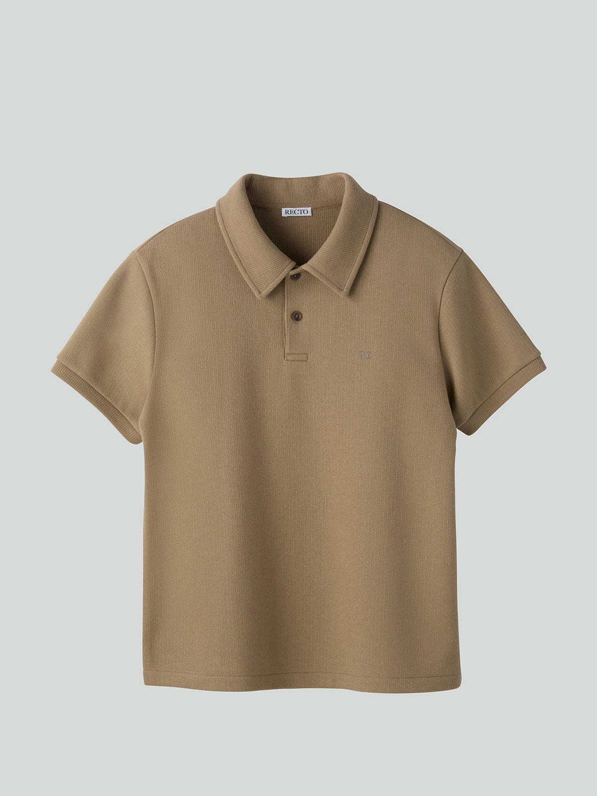 Recto - Slim Fit Pique Top (Khaki Beige) product image 5 | TRAB K-Fashion Australia