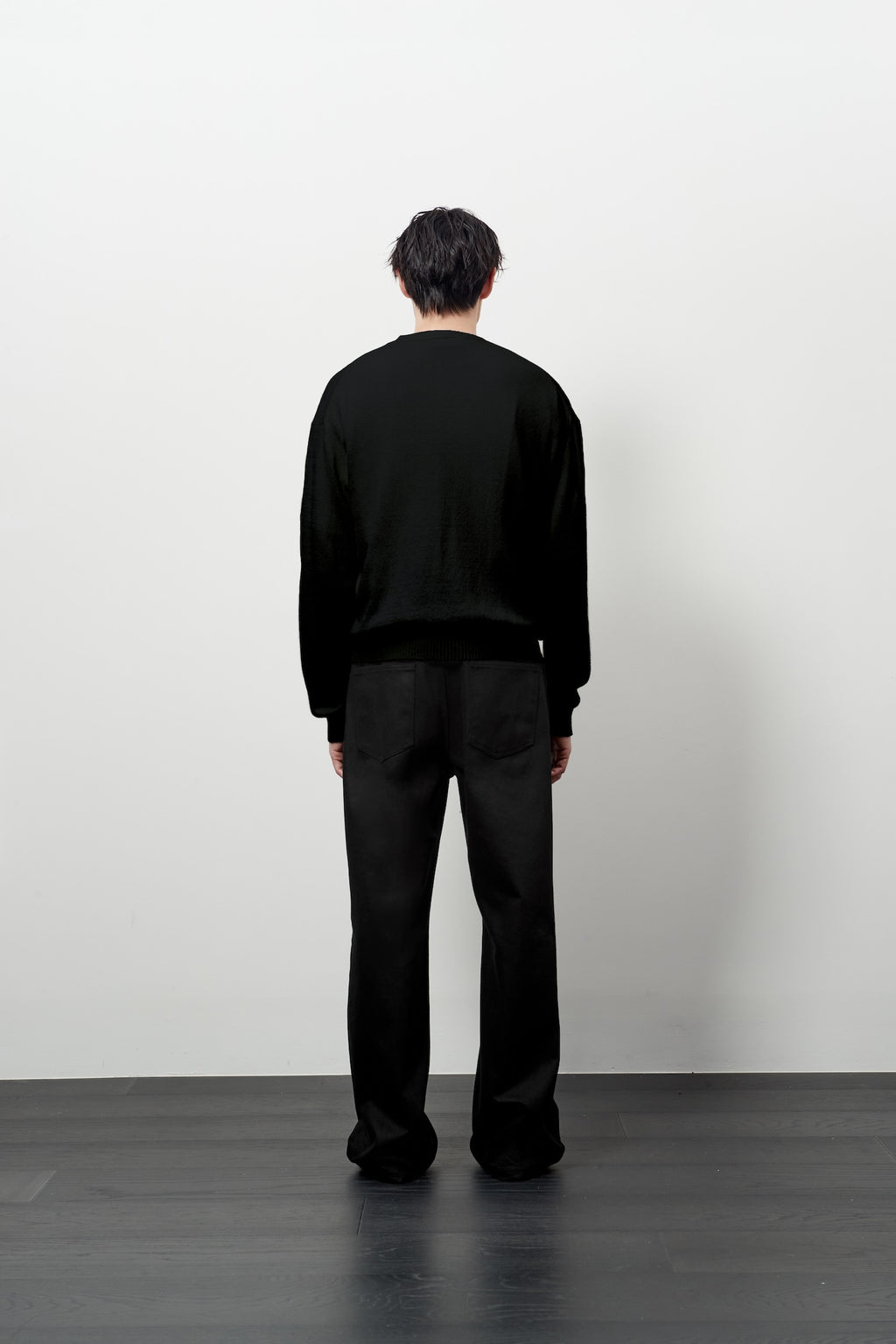 Stu - V- Neck Light Cardigan (Black) product image 3 | TRAB K-Fashion Australia
