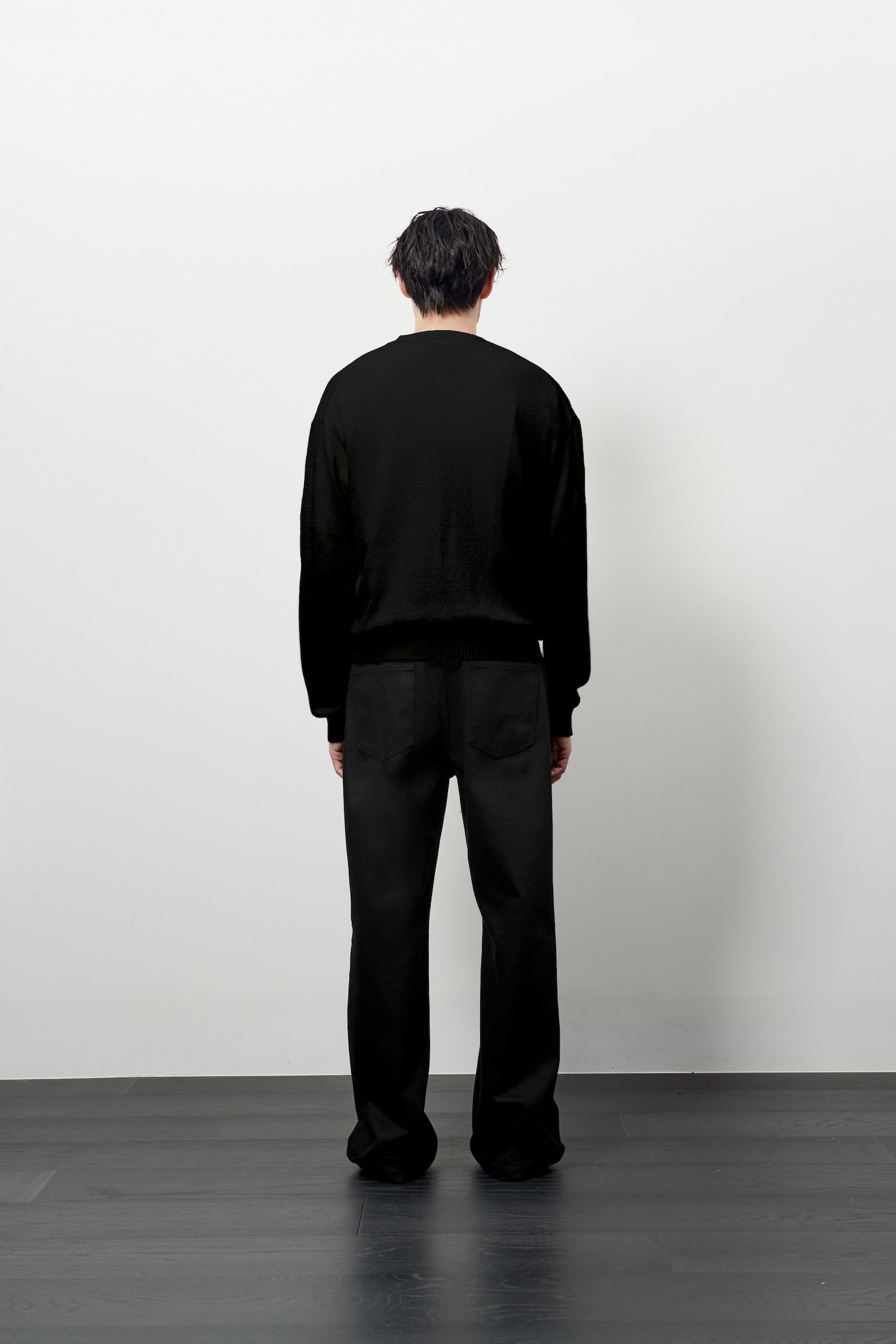 Stu - V- Neck Light Cardigan (Black) product image 3 | TRAB K-Fashion Australia