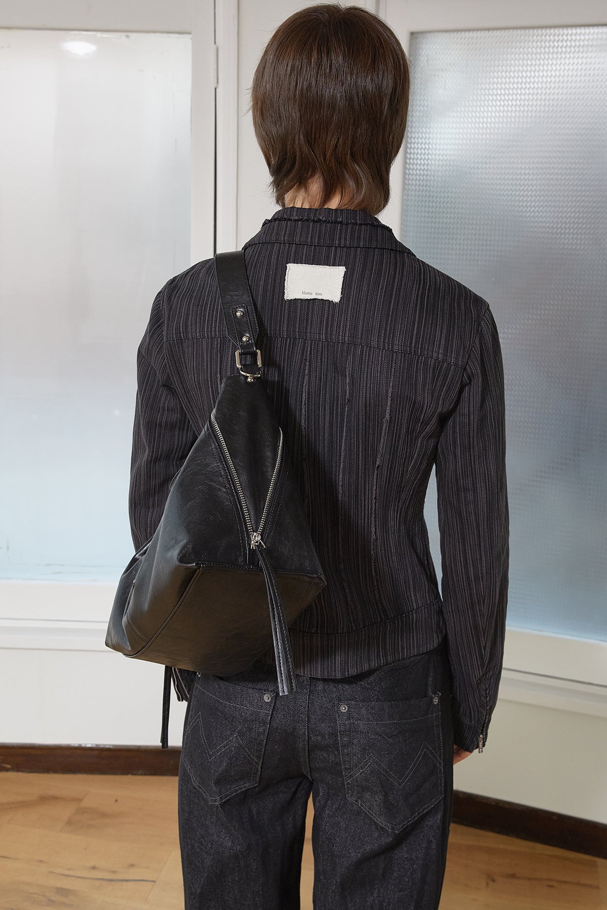 Matin Kim - Cut Out Slim Zip Up Jumper (Charcoal) product image 14 | TRAB K-Fashion Australia