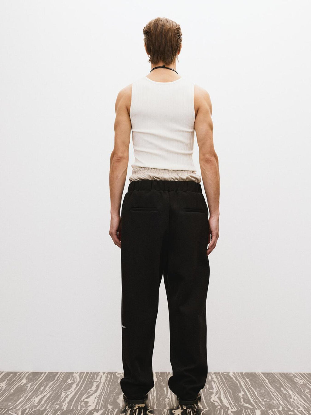 Recto - Wide Banding Loose Fit Sweat Pants (Black) product image 3 | TRAB K-Fashion Australia