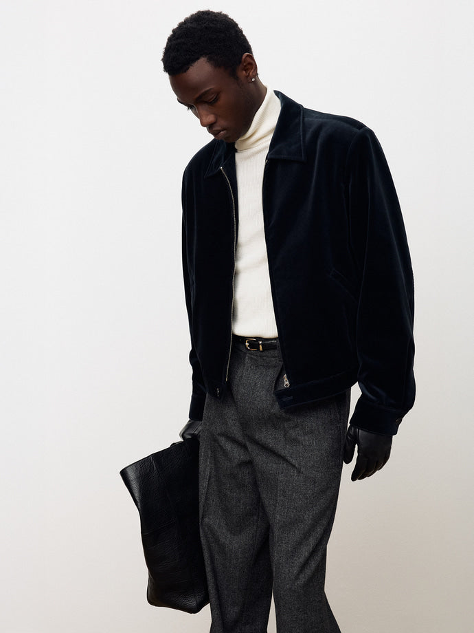 Tonywack - Velvet Blouson Jacket (Dark Navy) product image 6 | TRAB K-Fashion Australia