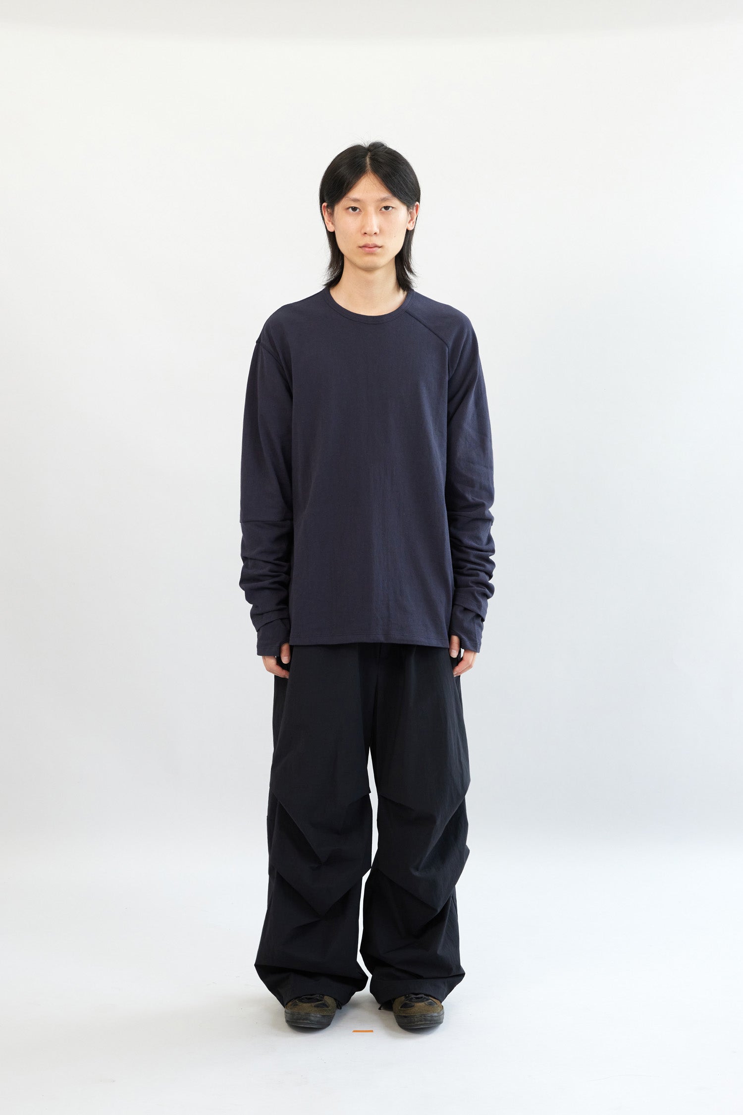 Hatchingroom - Double Sleeve Tee Blue (Charcoal) product image 4 | TRAB K-Fashion Australia