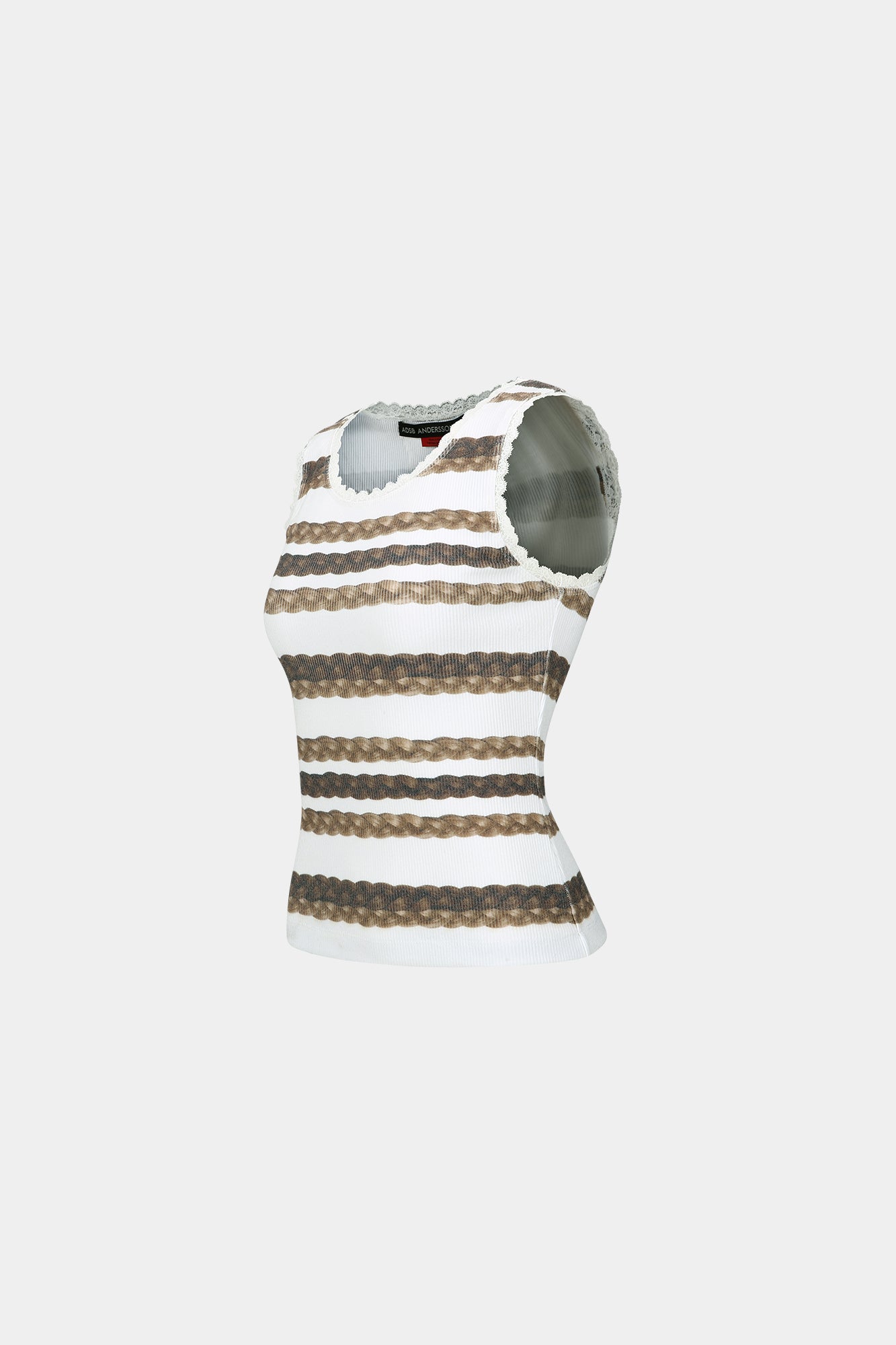 Andersson Bell - Hair Braid Stripe Tank Top (White) product image 10 | TRAB K-Fashion Australia