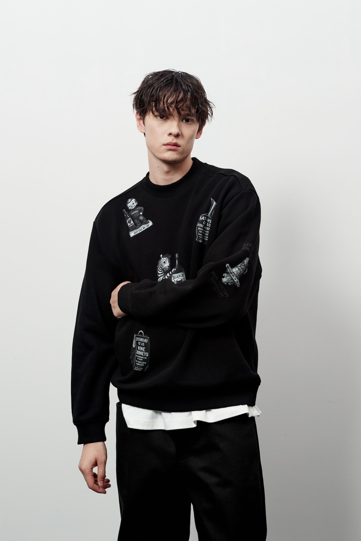Stu - Printing Sweatshirt (Black) product image 10 | TRAB K-Fashion Australia
