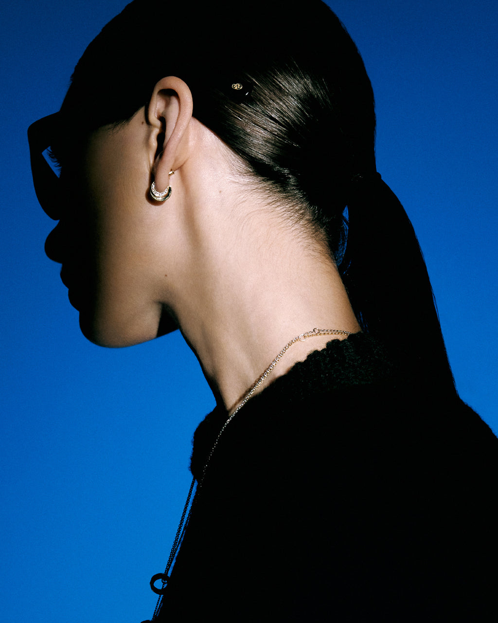 Numbering - Double Line Pave Hoop Earrings #3126 product image 4 | TRAB K-Fashion Australia
