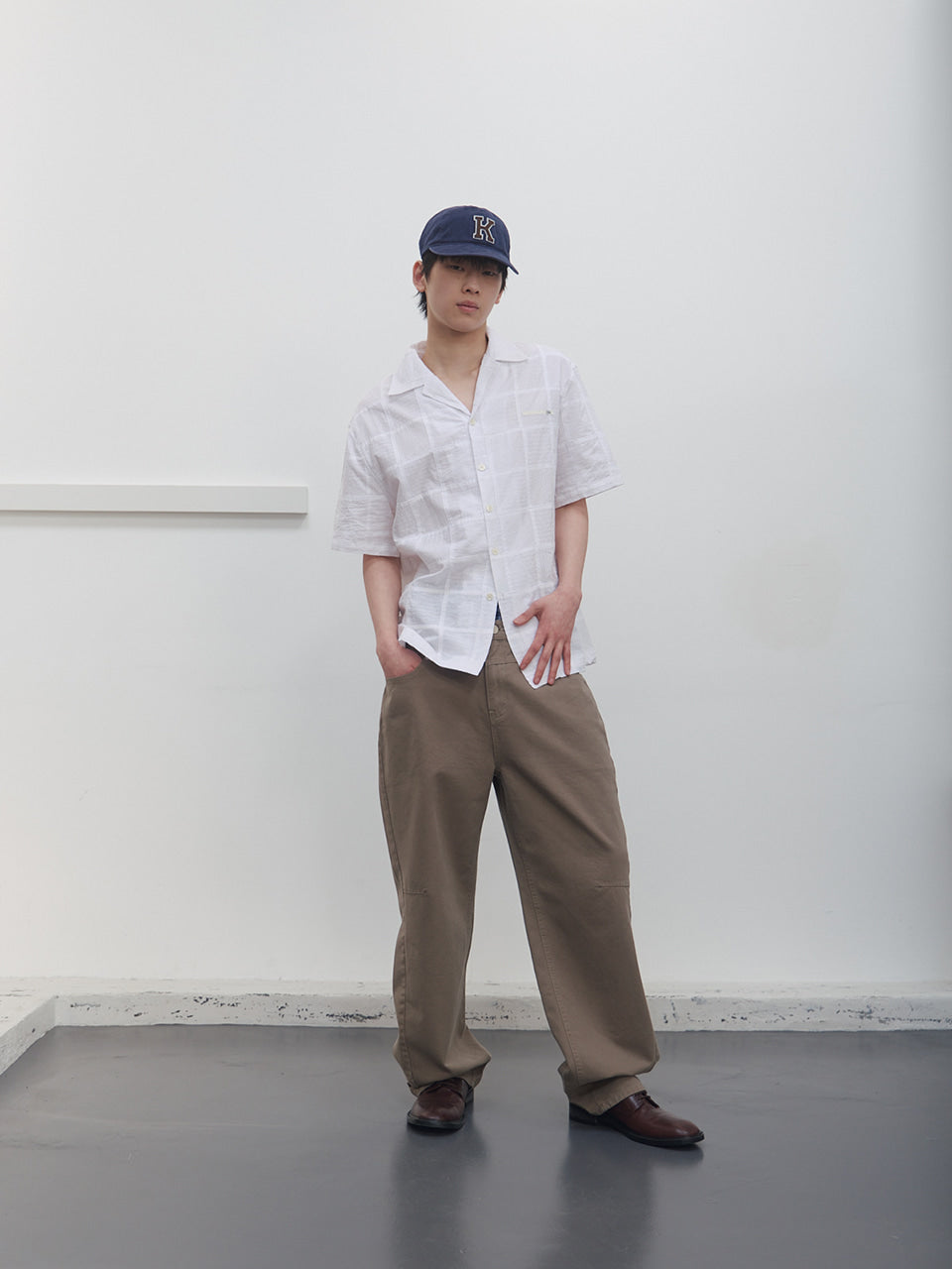 Kijun - Patchwork Havana Shirt (White) product image 3 | TRAB K-Fashion Australia