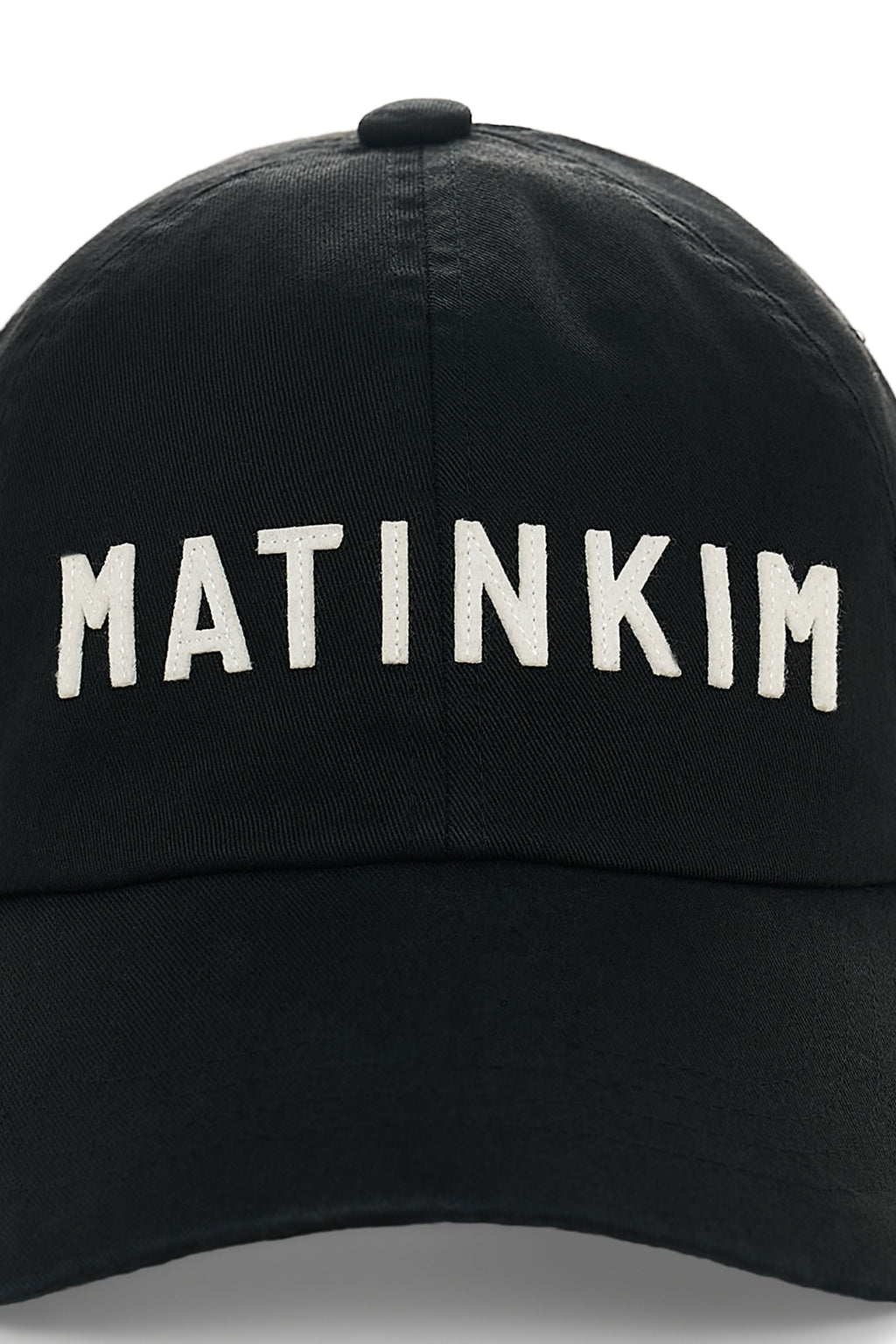 Matin Kim - Applique Felt Logo Ball Cap (Black) product image 5 | TRAB K-Fashion Australia