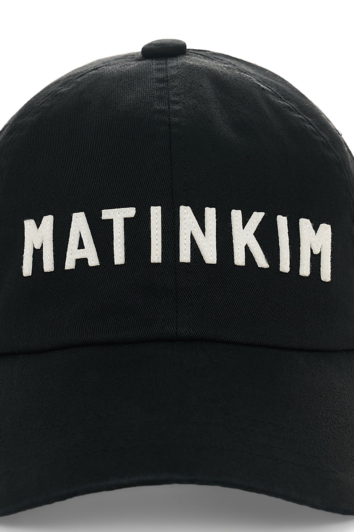 Matin Kim - Applique Felt Logo Ball Cap (Black) product image 5 | TRAB K-Fashion Australia