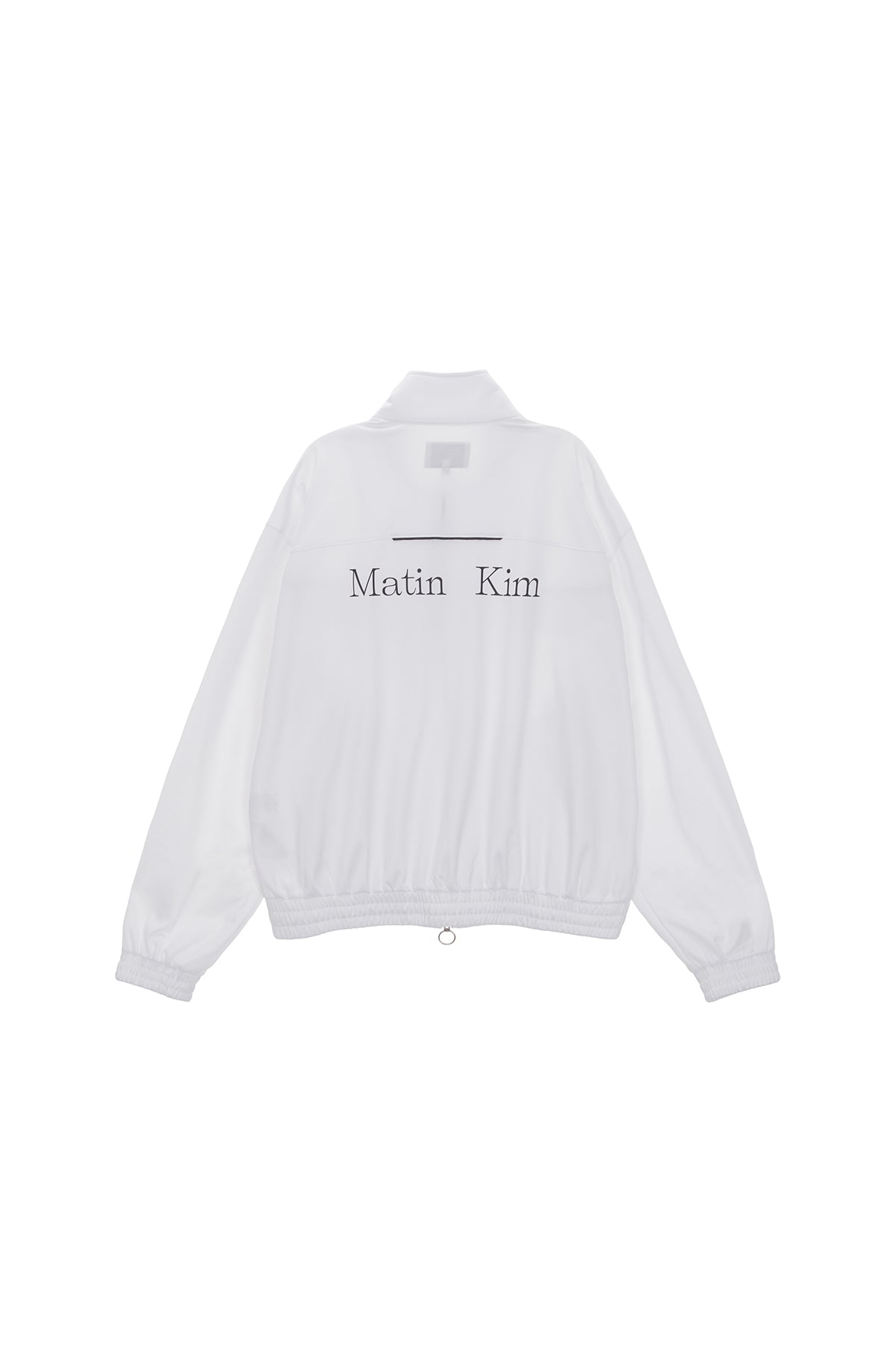 Matin Kim - Back Logo Point Track Jumper (White) product image 1 | TRAB K-Fashion Australia