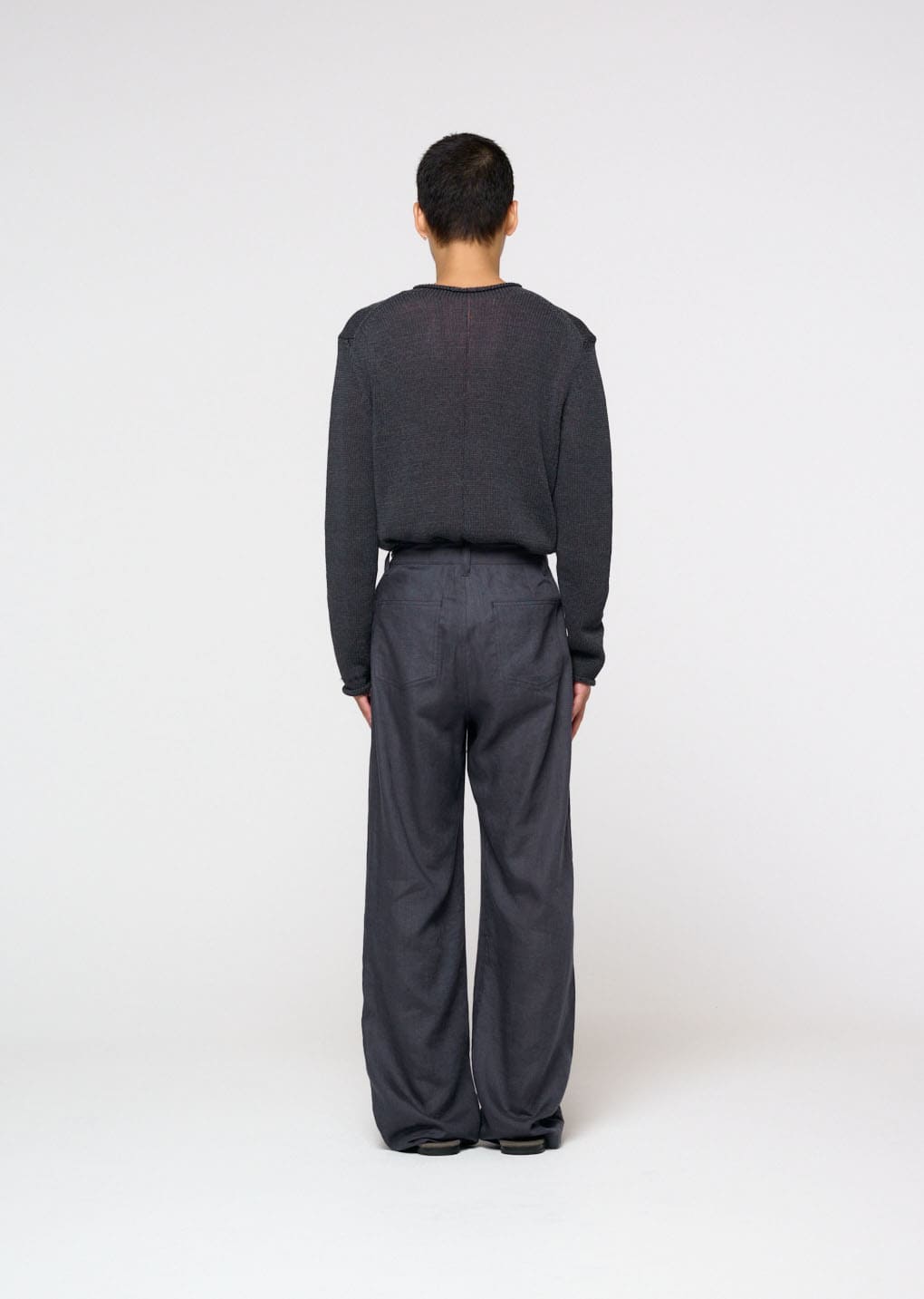 Amomento - [Pre-Order] Paper Yarn Pullover (Charcoal) product image 4 | TRAB K-Fashion Australia