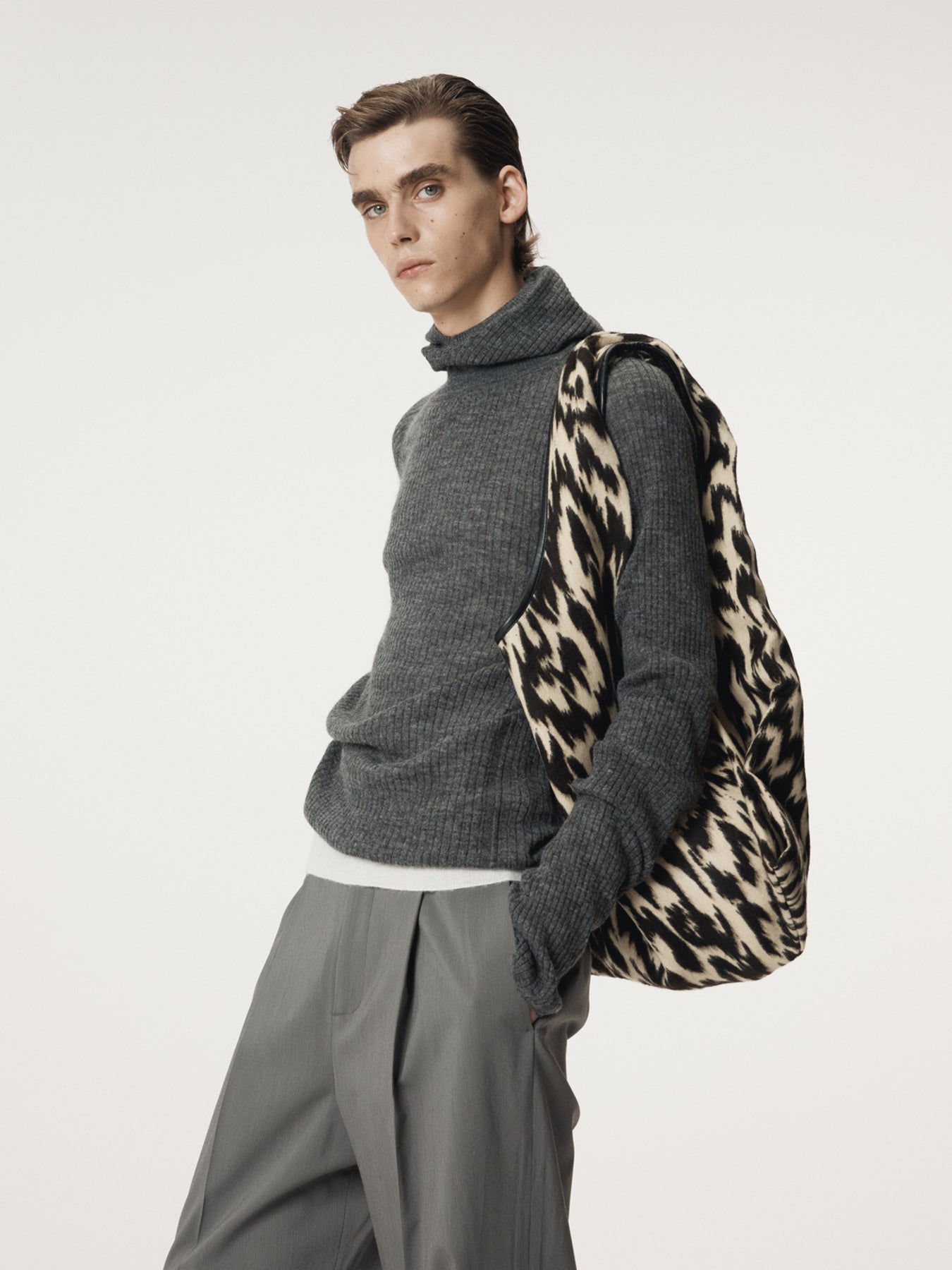 Recto - Slim Fit Balaclava Knit Top (Charcoal Grey) product image 5 | TRAB K-Fashion Australia