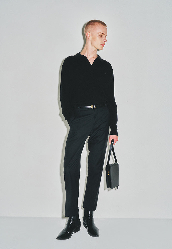 Tonywack - High Count Whole Garment Saddle Neck Knit (Black) product image 4 | TRAB K-Fashion Australia