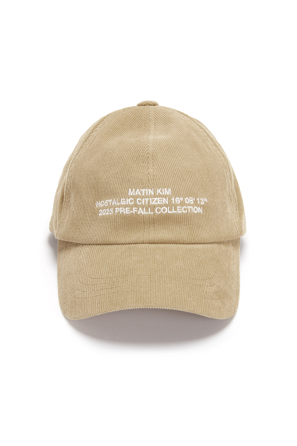 Matin Kim - Corduroy Lettering Ball Cap (Blue) product image 5 | TRAB K-Fashion Australia