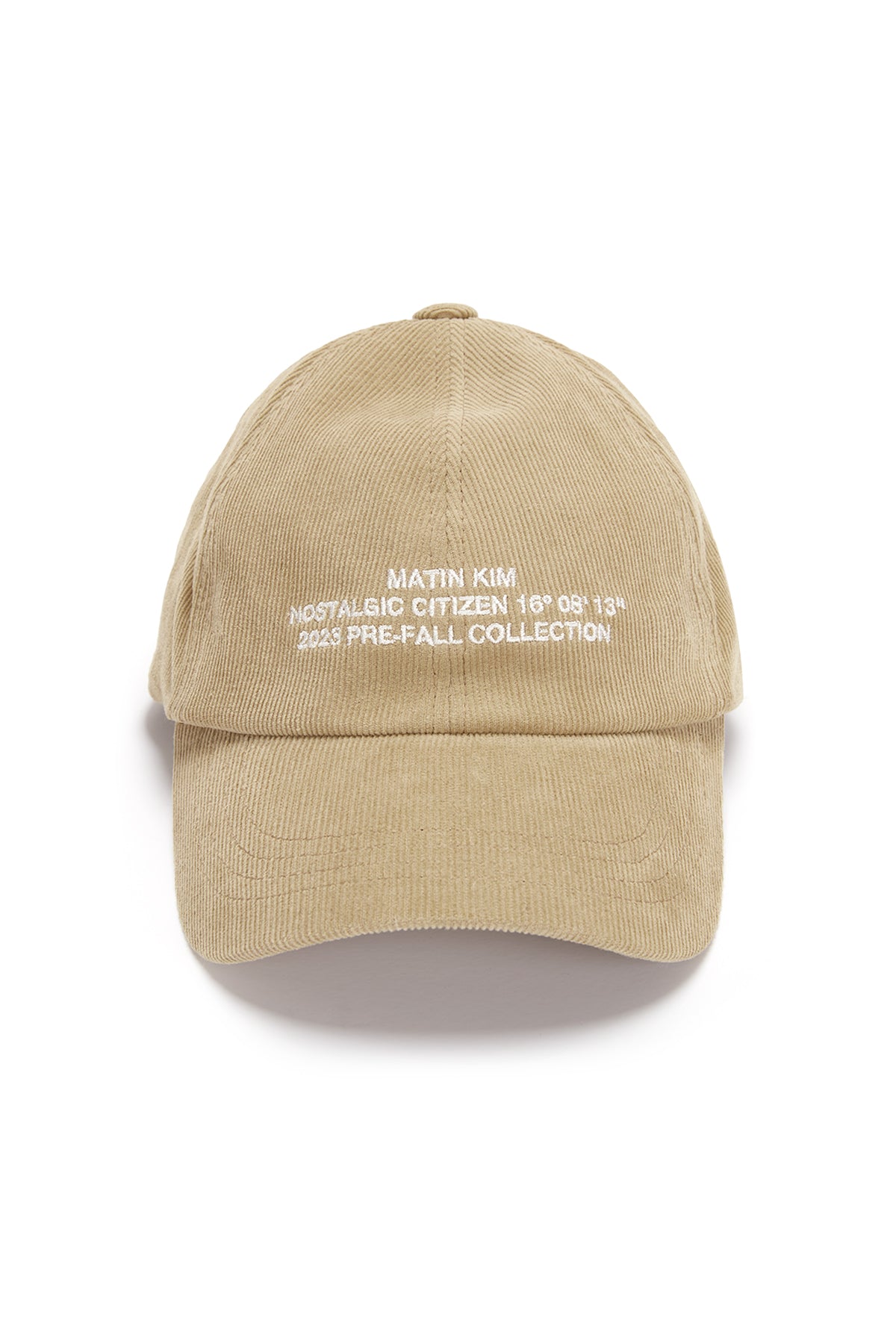 Matin Kim - Corduroy Lettering Ball Cap (Blue) product image 5 | TRAB K-Fashion Australia