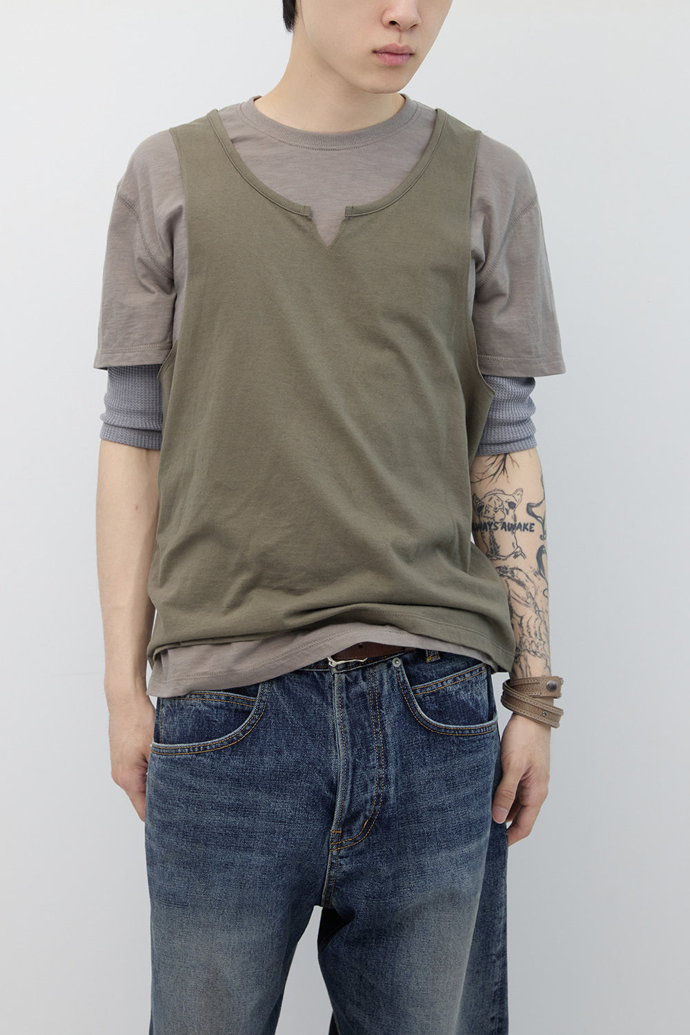 Hatchingroom - Triple Layered Tee (Olive) product image 10 | TRAB K-Fashion Australia