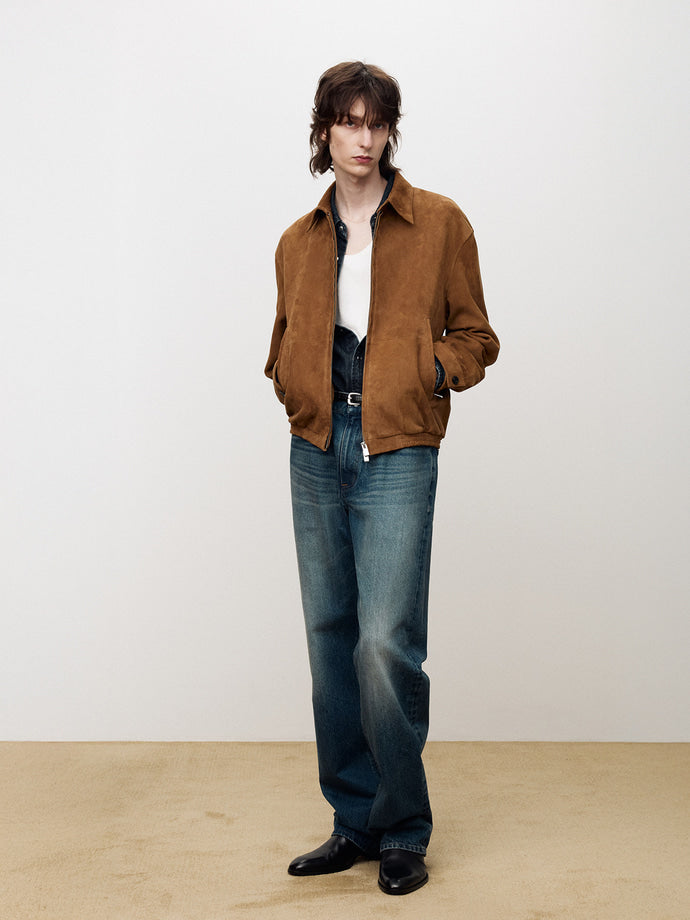 Tonywack - Goat Suede Blouson Jacket (Camel) product image 2 | TRAB K-Fashion Australia