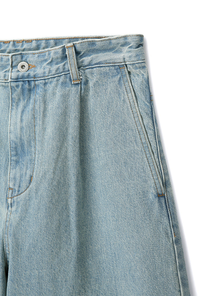 Art if acts - One Tuck Curve Denim Pants (Light Blue) product image 10 | TRAB K-Fashion Australia