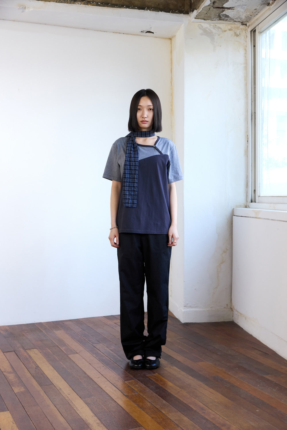 Hatchingroom - Shield Pants Herringbone Stripe (Dyed Black) product image 10 | TRAB K-Fashion Australia