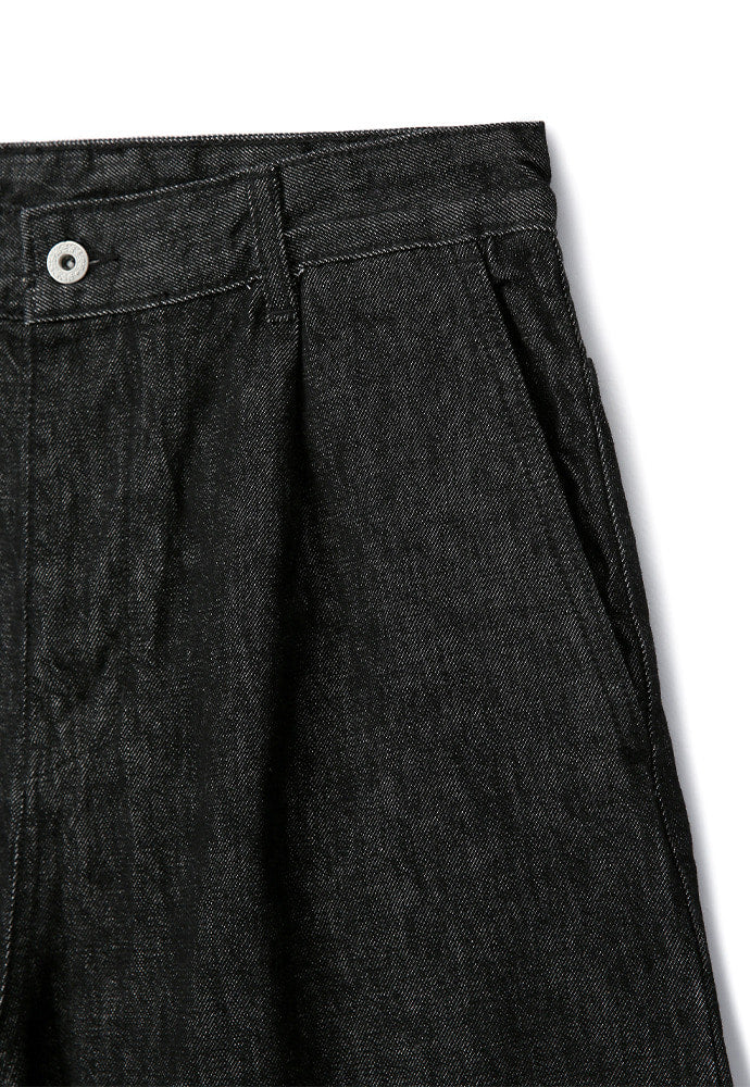 Art if acts - One Tuck Curve Denim Pants (Washed Black) product image 9 | TRAB K-Fashion Australia