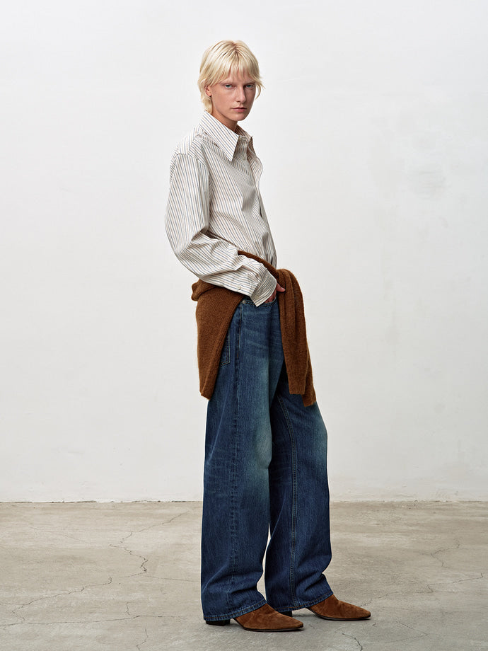 Tonywack - Brushed Cotton Multi Stripe Shirt (Ecru Multi Stripe) product image 1 | TRAB K-Fashion Australia