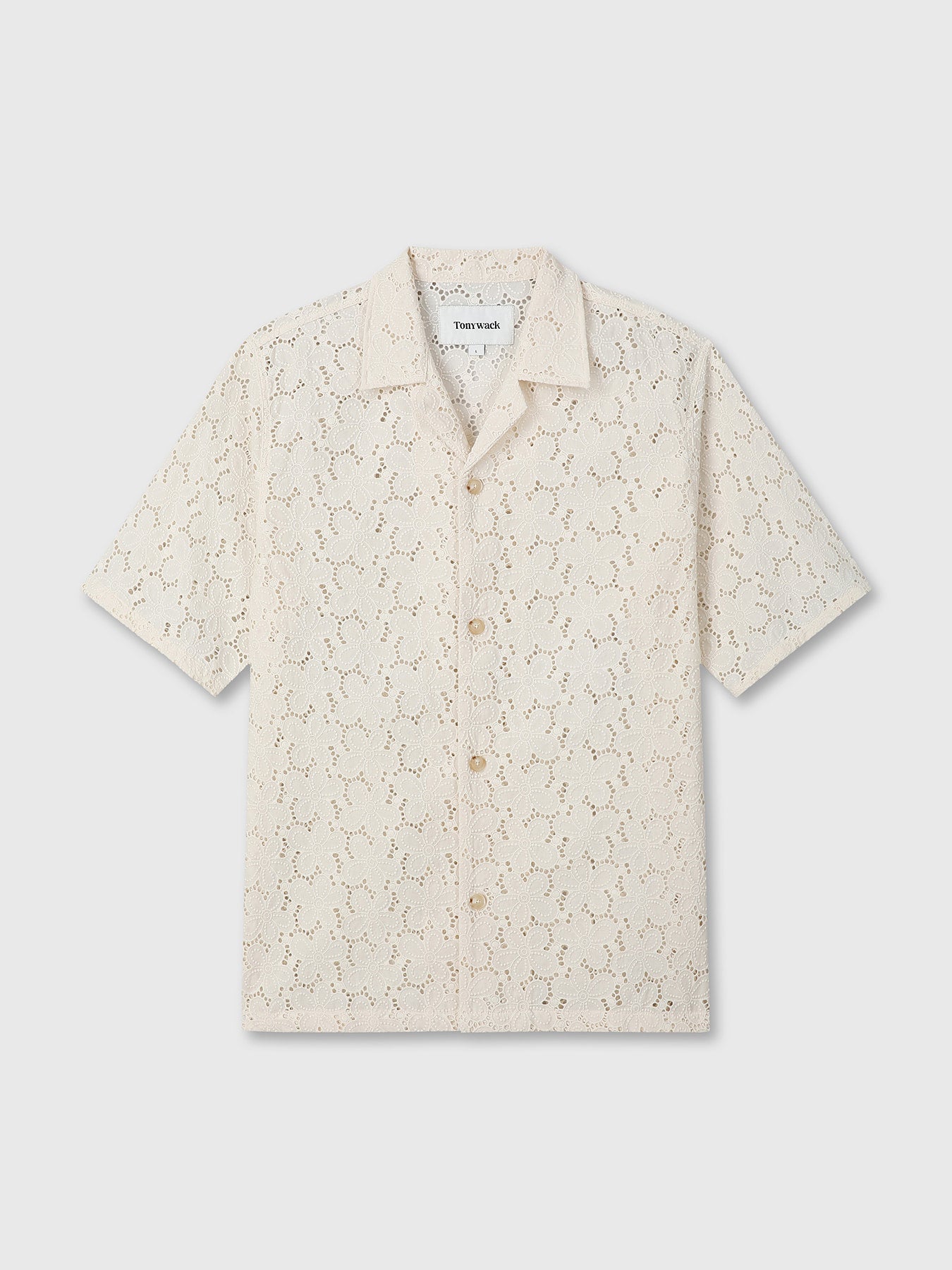 Tonywack - Crocheted Cotton Lace Shirt (Ivory) product image 9 | TRAB K-Fashion Australia