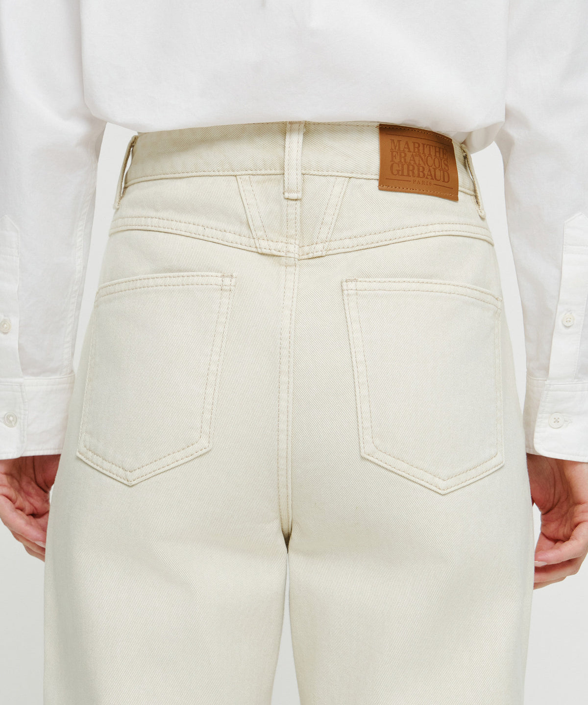 Marithe & Francois Girbaud - [Pre-order – Ships 12 Oct] Straight Denim Pants (Cream) product image 2 | TRAB K-Fashion Australia