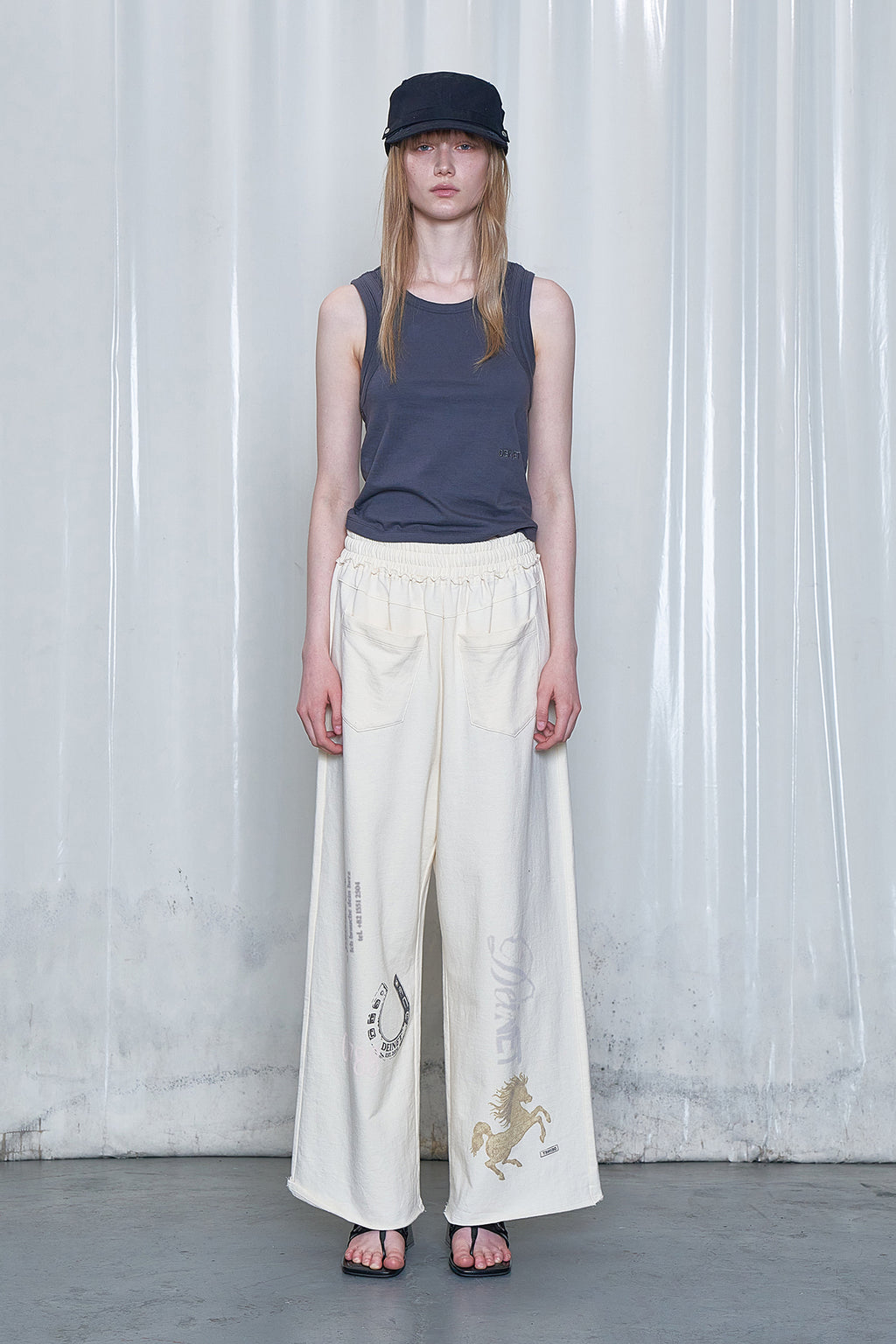 Deinet - Lucky Spur Archive Sweat Pants (Ivory) product image 1 | TRAB K-Fashion Australia
