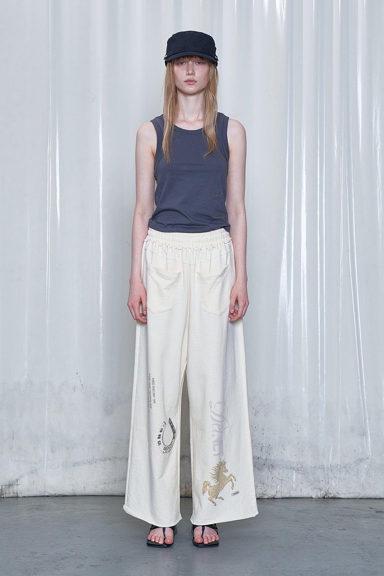 Deinet - Lucky Spur Archive Sweat Pants (Ivory) product image 1 | TRAB K-Fashion Australia