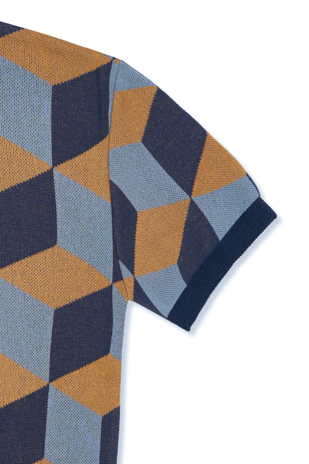 Ioedle - Infinite Grid Short Sleeve Knit (Navy) product image 1 | TRAB K-Fashion Australia